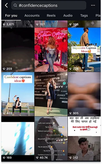 confidence boosting captions