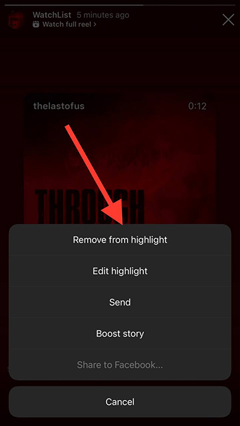 select remove from highlight