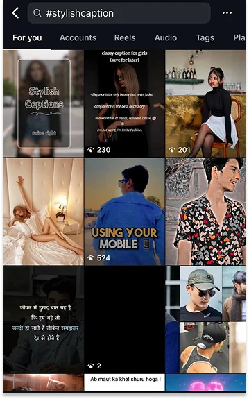 stylish captions