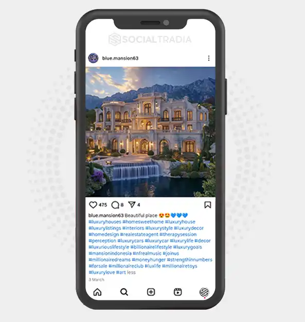 buy Instagram account blue.mansion63 (2 k Followers)