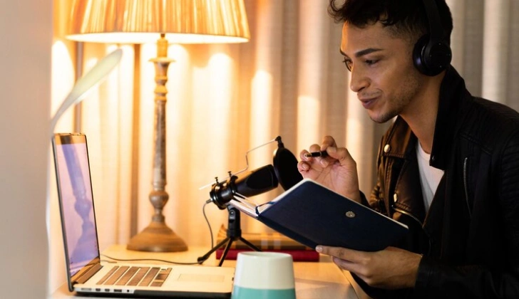 a guy preparing content