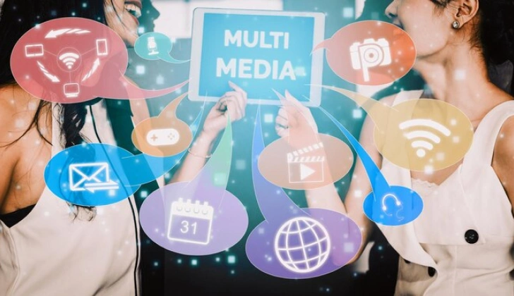 two women working on multi media content creation