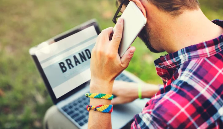 a person working on a brand's social media