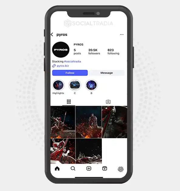 buy Instagram account pyros (20.5 k Followers)