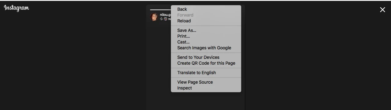 select Inspect