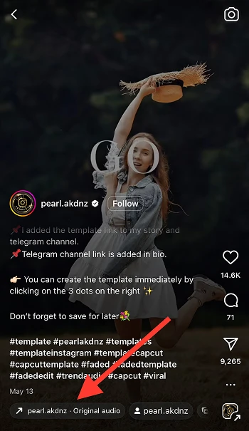 tap on Audio name