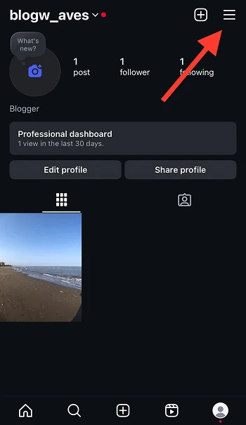tap the three line icon