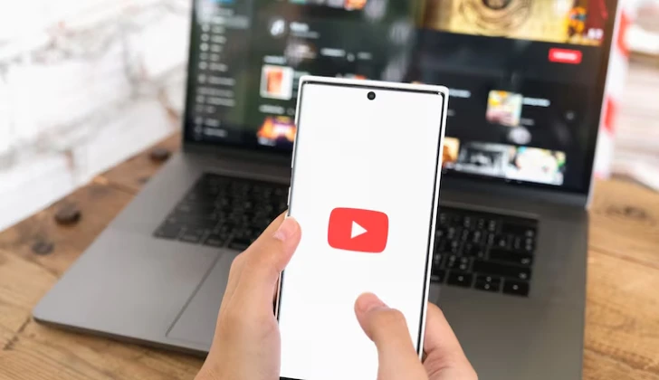 a person checking Youtube