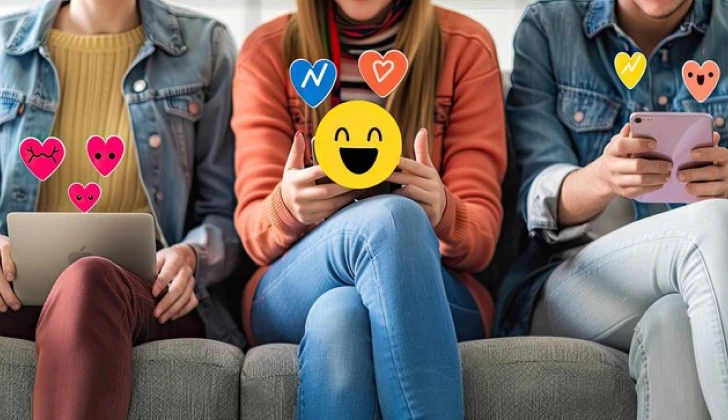 some people scrolling on social media