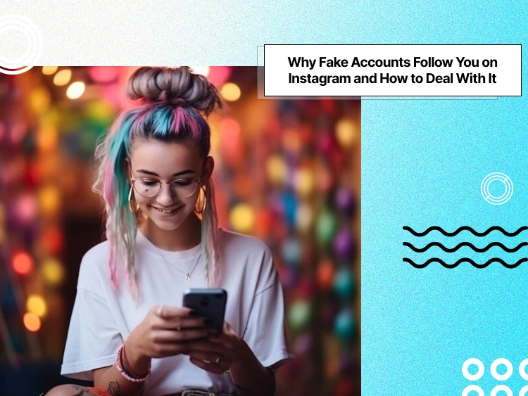 a girl checking her phone looking happy
