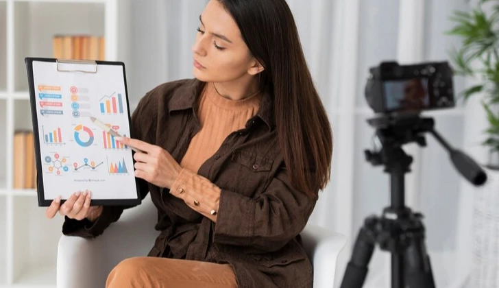 an influencer showing her ROI