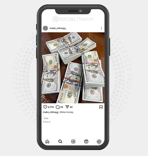 buy Instagram account make_m0neyy_ (2.2 k Followers)