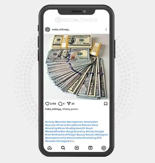 buy Instagram account make_m0neyy_ (2.2 k Followers)