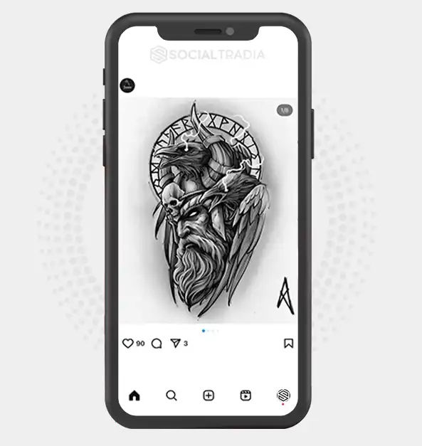 Instagram account TattooBlack (45.6 k Followers)
