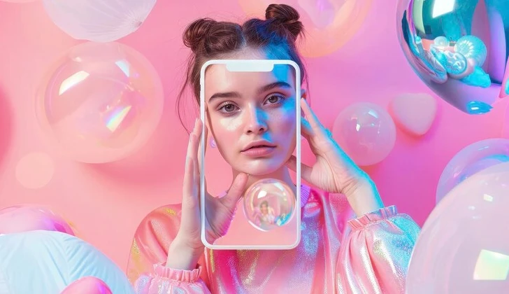 an influencer creating unique content