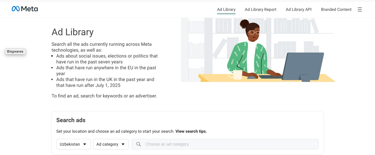 Visit facebook.com/ads/library.