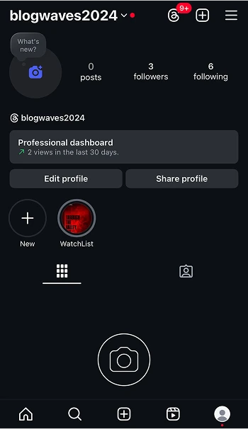 go to your IG profile