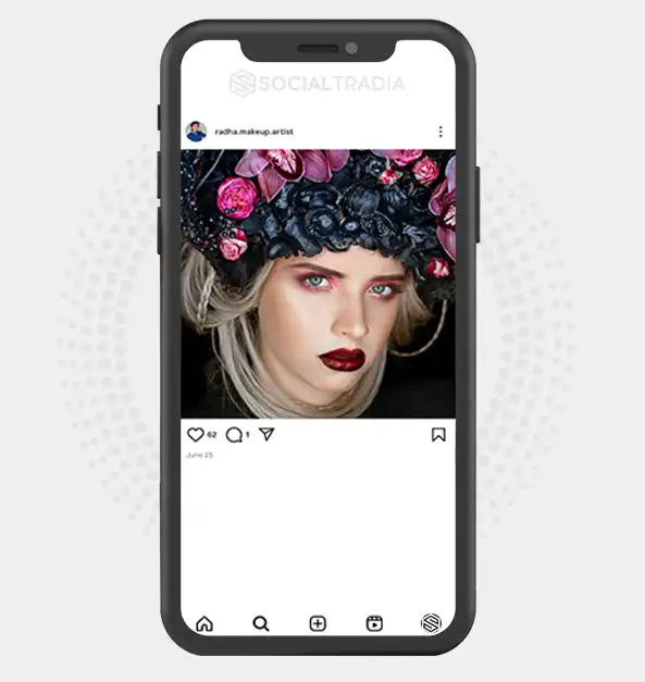 buy Instagram account radha.makeup.artist (2.2 k Followers)
