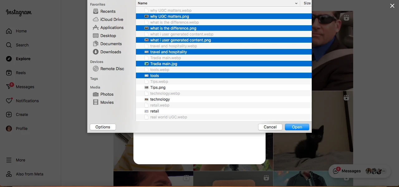 choose multiple photos