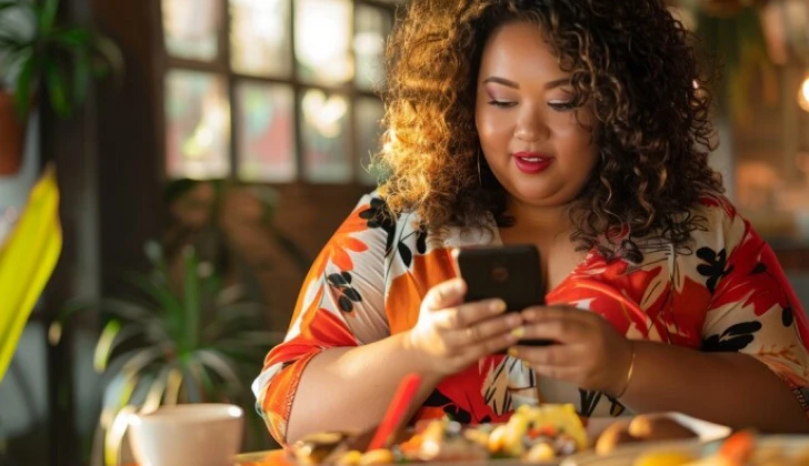 a girl checking her phone