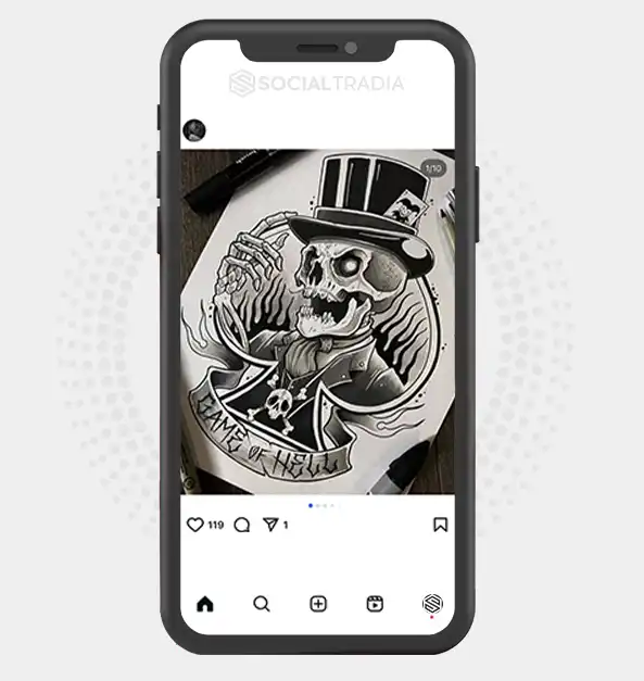 Instagram account Dark Tattoo (47.7 k Followers)