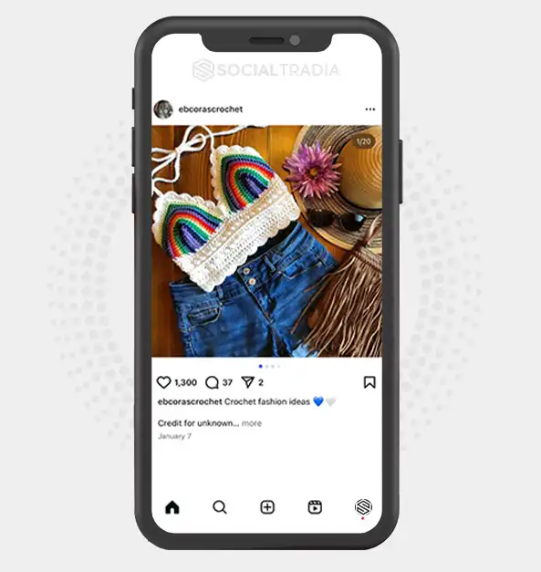 buy Instagram account ebcorascrochet (2 k Followers)
