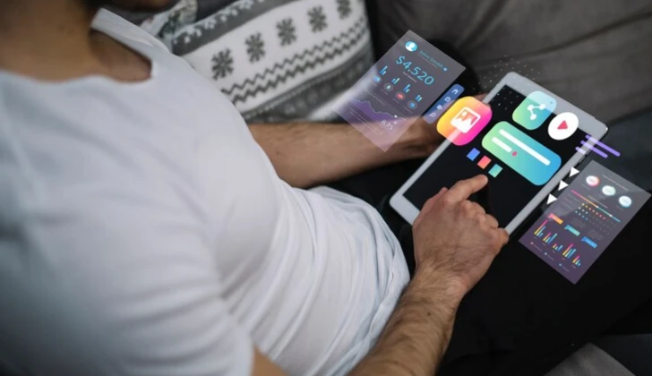 a person working with smart devices