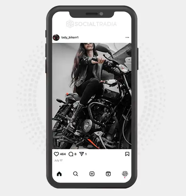 buy Instagram account lady_bikerr1 (2 k Followers)