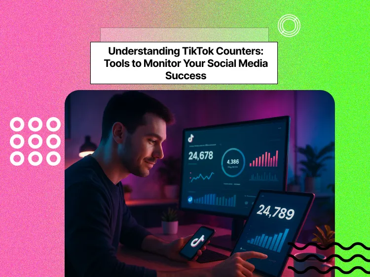 A man reading TikTok analytics on a monitor