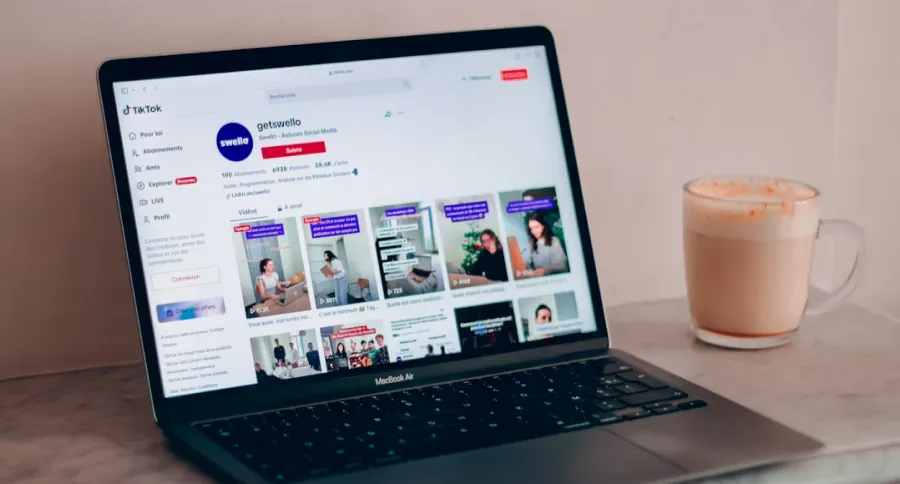 A laptop showing a YouTube channel