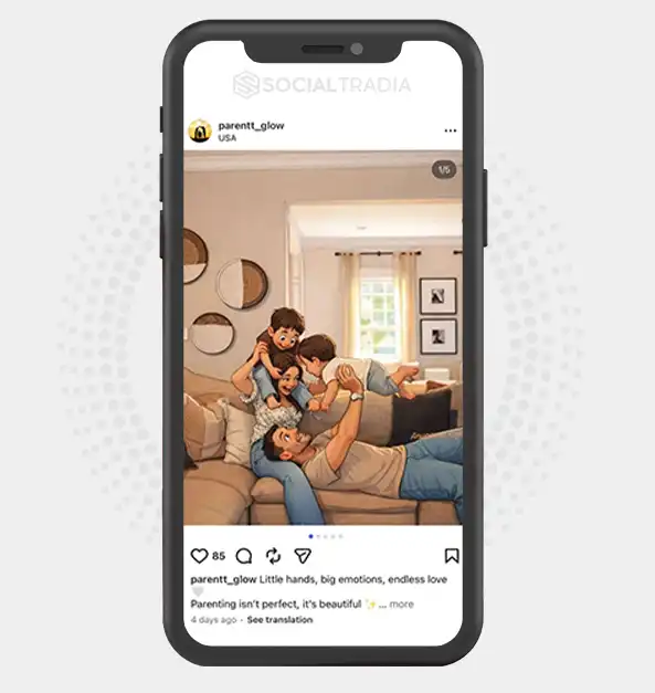 buy Instagram account parentt_glow (3.8k Followers)