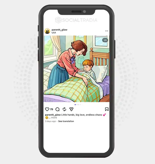 buy Instagram account parentt_glow (3.8k Followers)