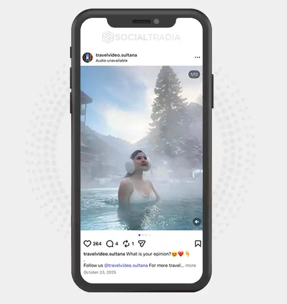 buy Instagram account travelvideo.sultana (2.2k Followers)