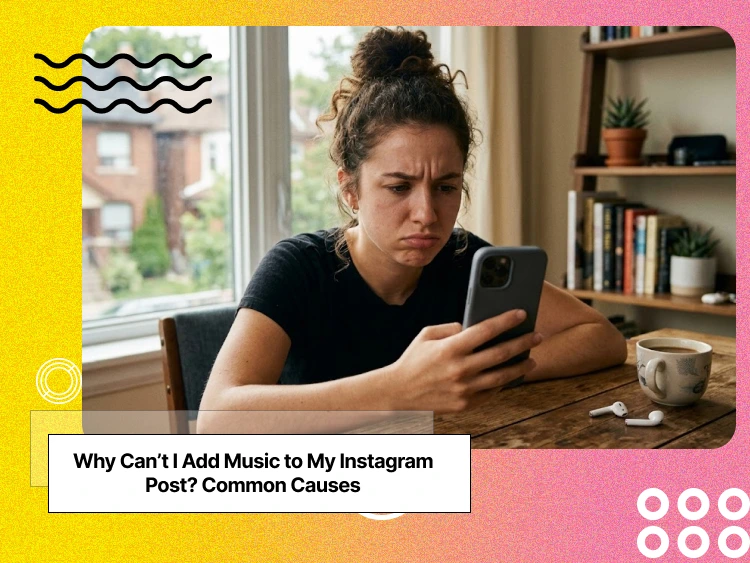 A girl has issue with IG music on her phone