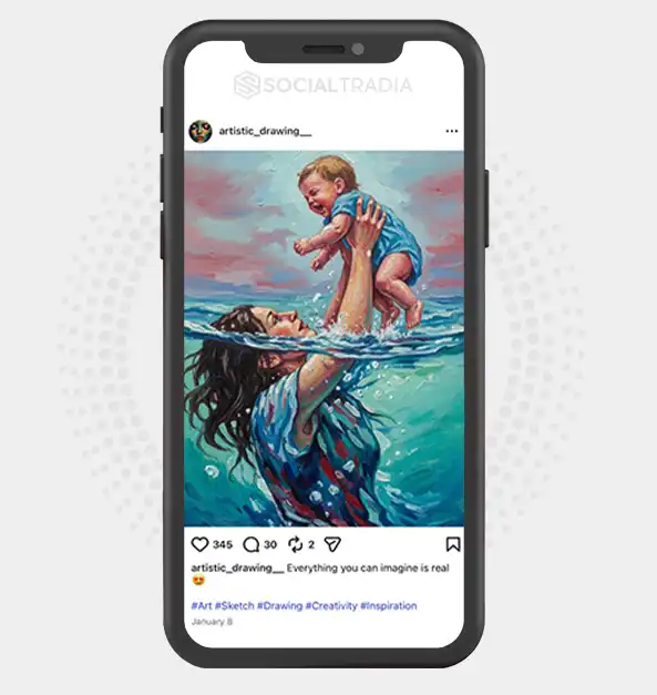 buy Instagram account artistic_drawing__ (2.2k Followers)
