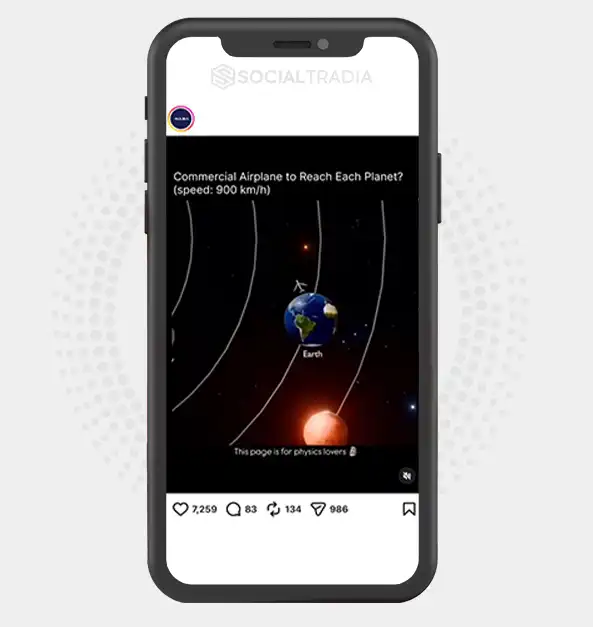 buy Instagram account Space Facts (156 k Followers)