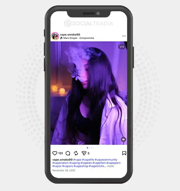 buy Instagram account vape.smoke90 (2.5k Followers)