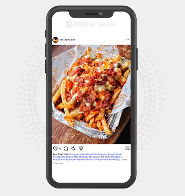 buy Instagram account fast.food.doll (2.4k Followers)