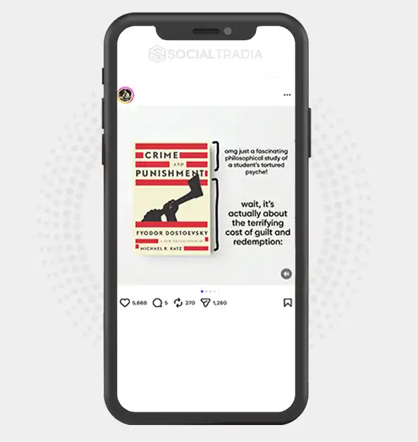 buy Instagram account Literature Memes (45.5k Followers)