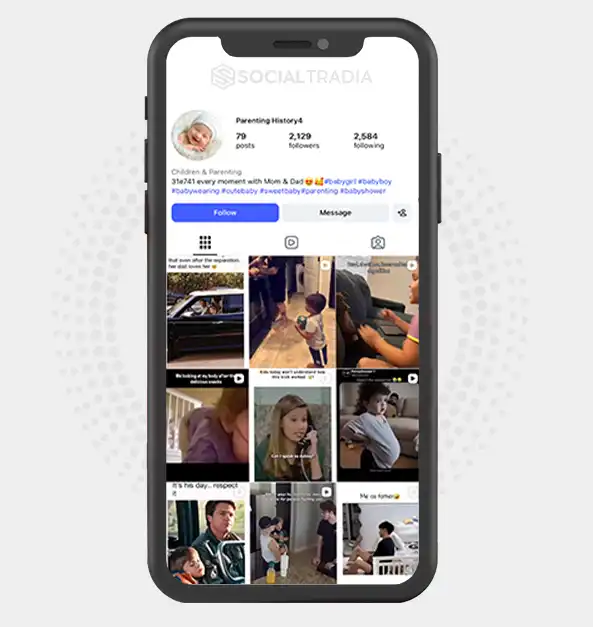 buy Instagram account parentinghistory4 (2.1k Followers)
