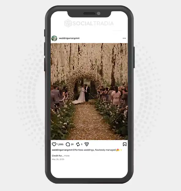 buy Instagram account weddingarrangmnt (2k Followers)