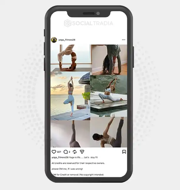 buy Instagram account yoga_fitness26 (2k Followers)