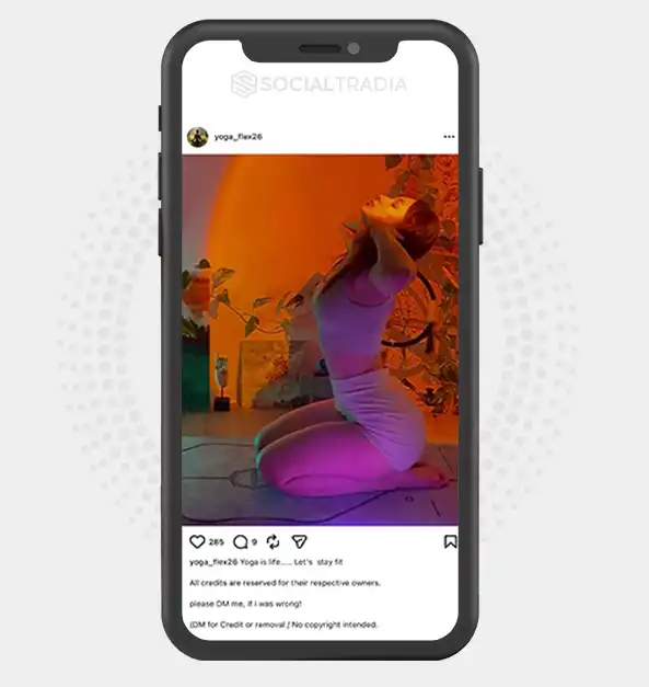 buy Instagram account yoga_flex26 (2k Followers)