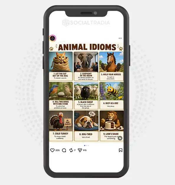 Instagram account English Hub (443k Followers)