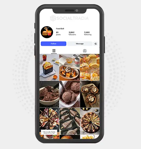 buy Instagram account food__doll (3.8k Followers)