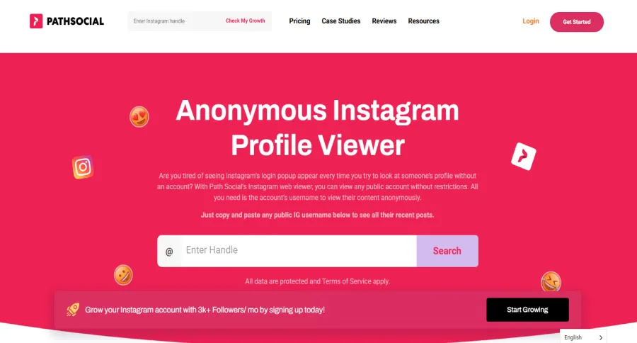homepage of Path Social