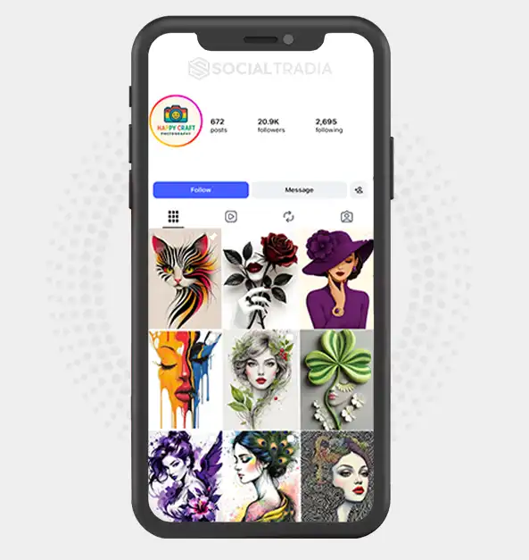 buy Instagram account ArtisticGlow (25.8 k  Followers)