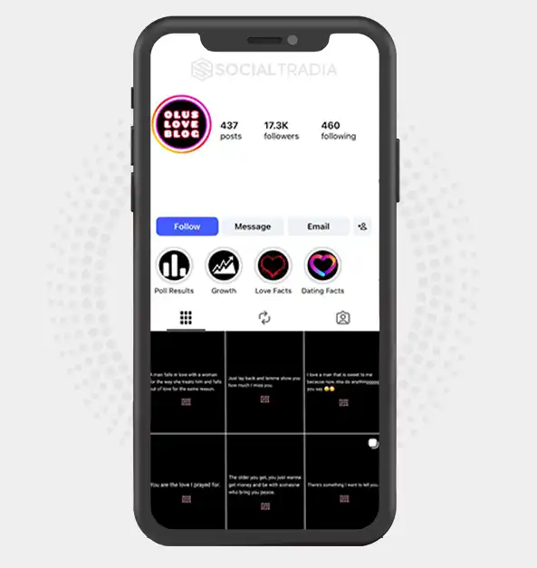 buy Instagram account DatingGoals (17.3k Followers)