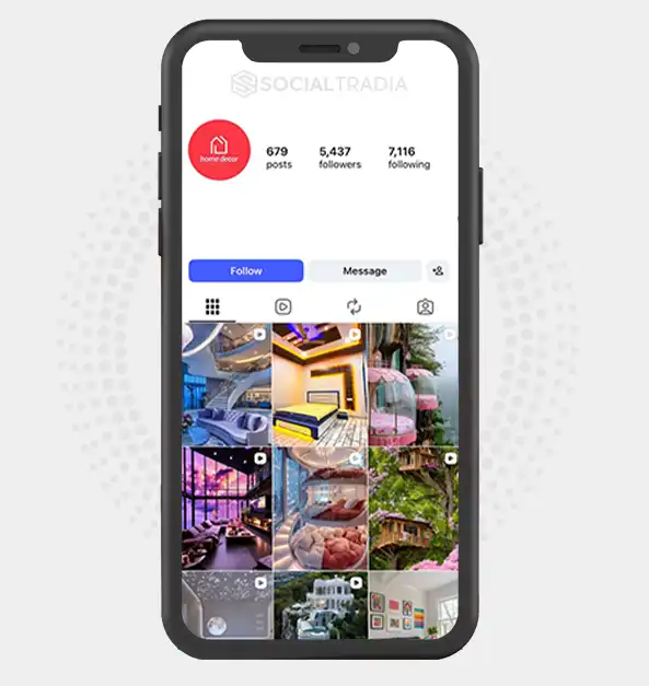 buy Instagram account DecorHub (5.4k Followers)