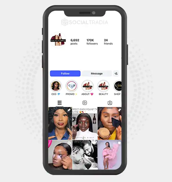 buy Instagram account Glam Collective (170k Followers)